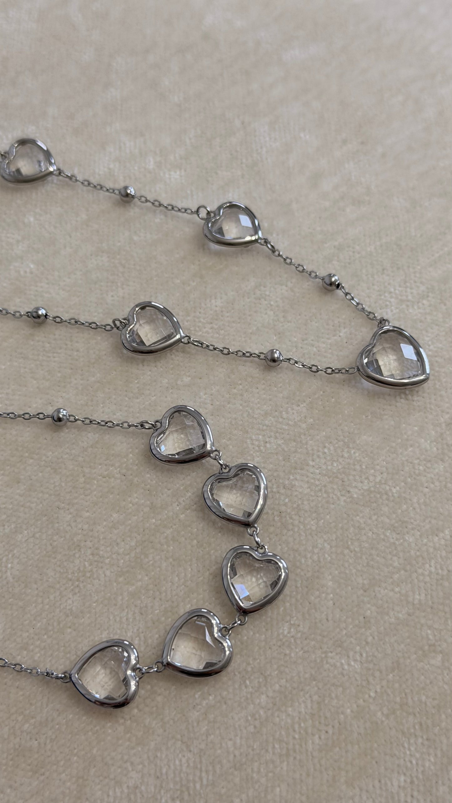 Pulsera Corazones Clear