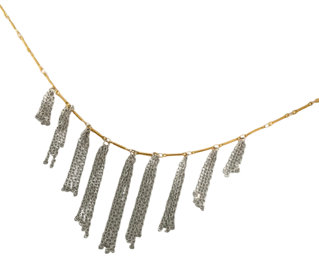 Collar Fringes Dos Tonos