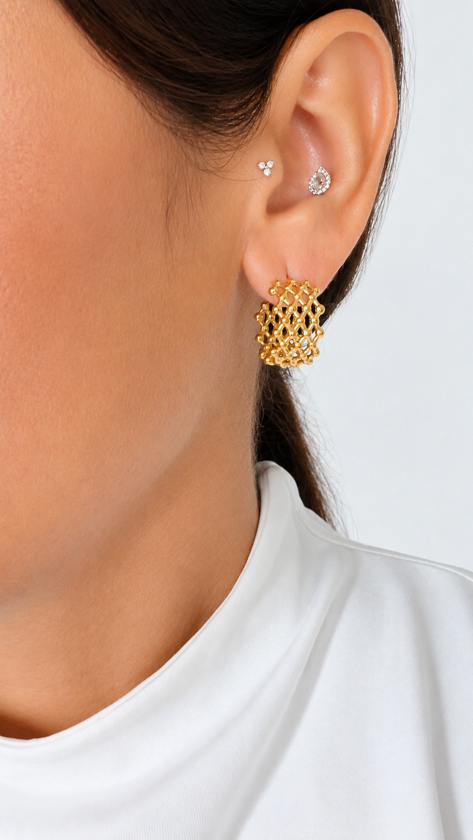 Aretes Mesh Gold