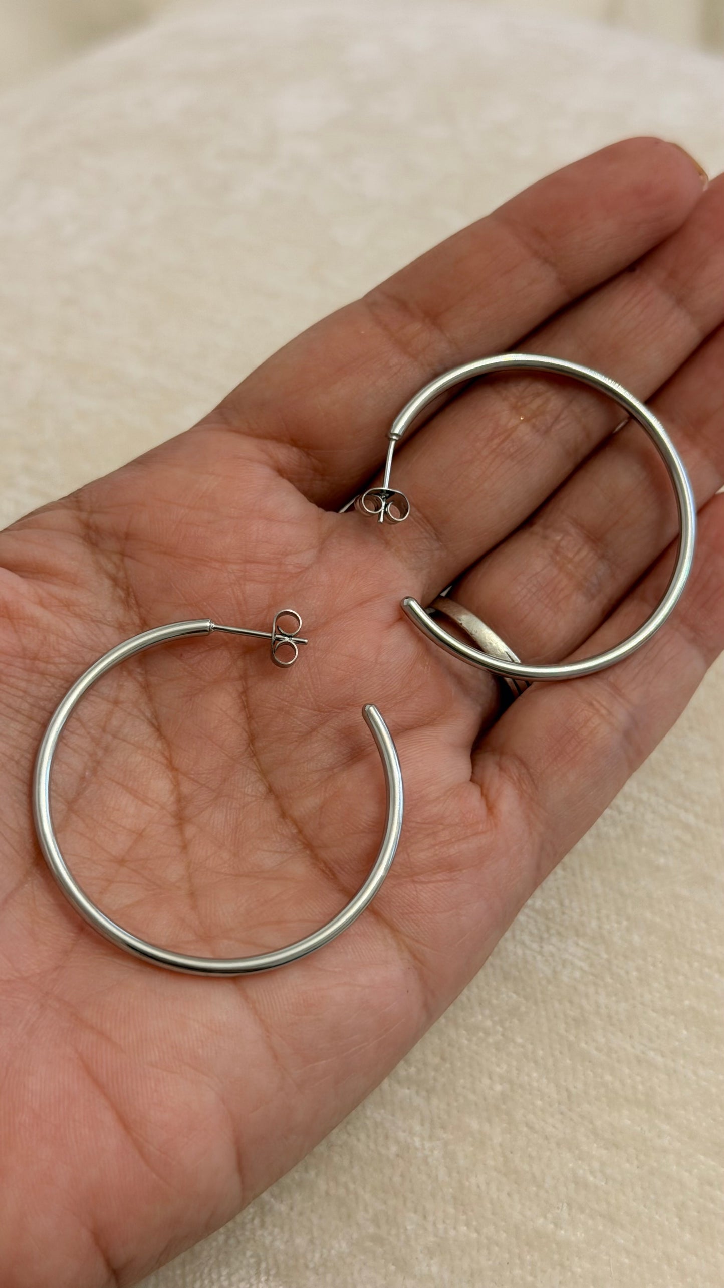 Aretes Argollas Plata