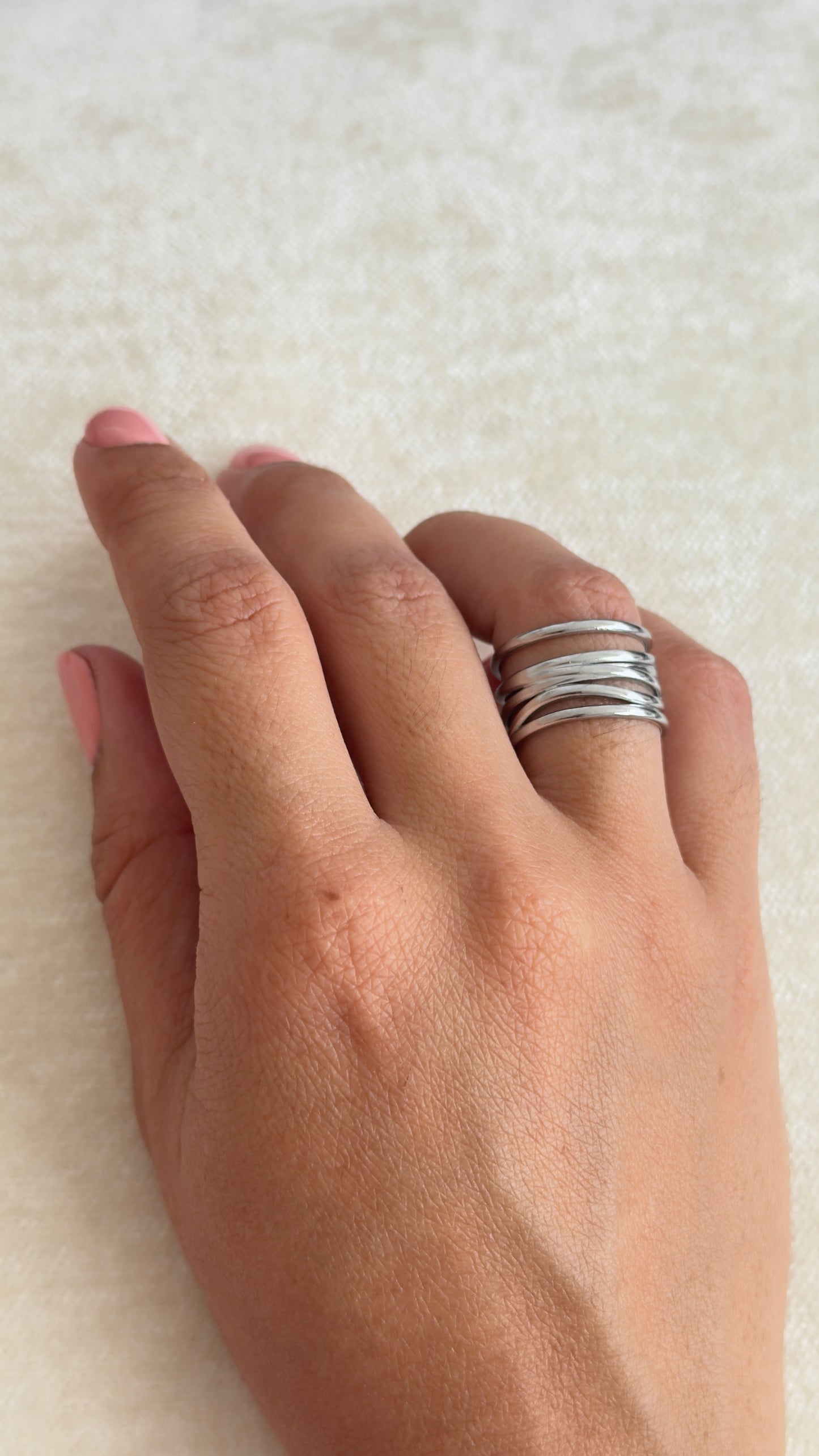 Sortija Multi Waves Plata