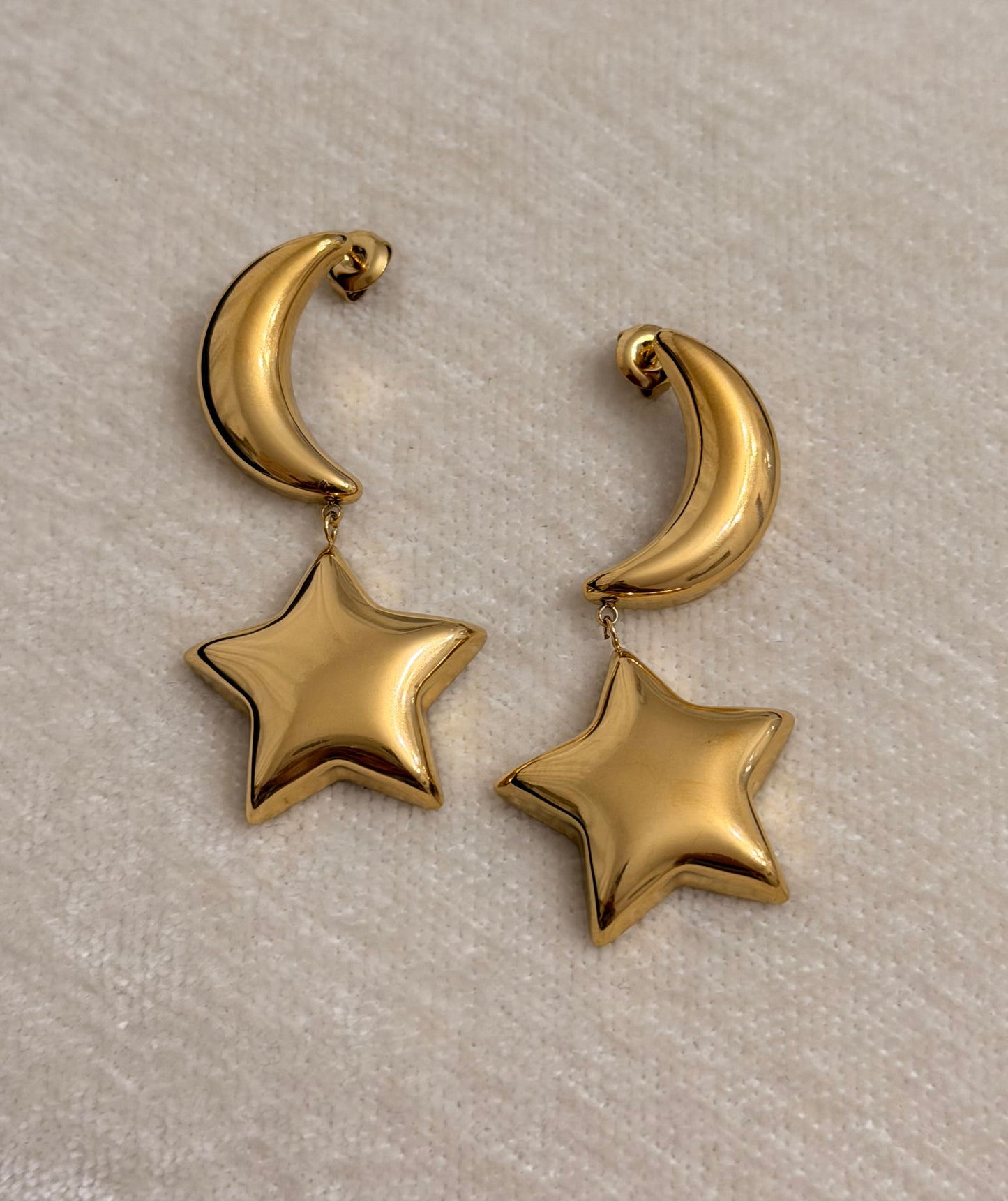 Aretes Moon & Stars Gold