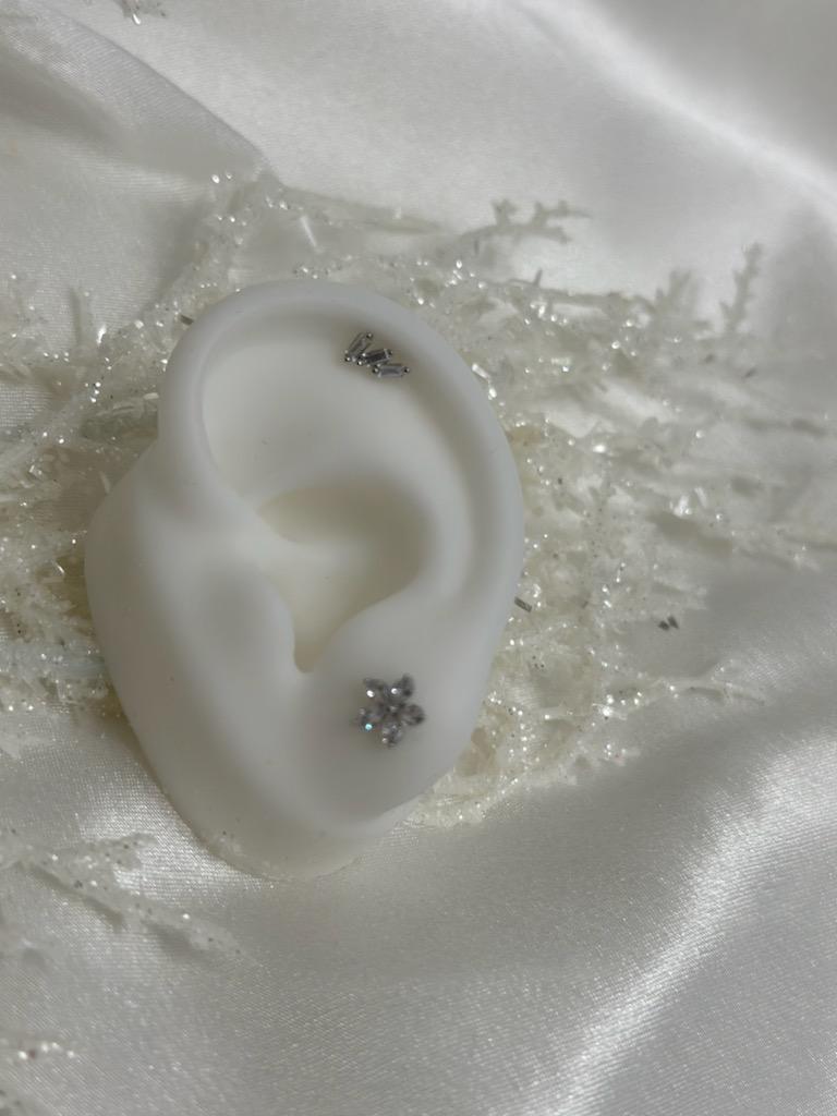 Piercing Cristalitos Plata