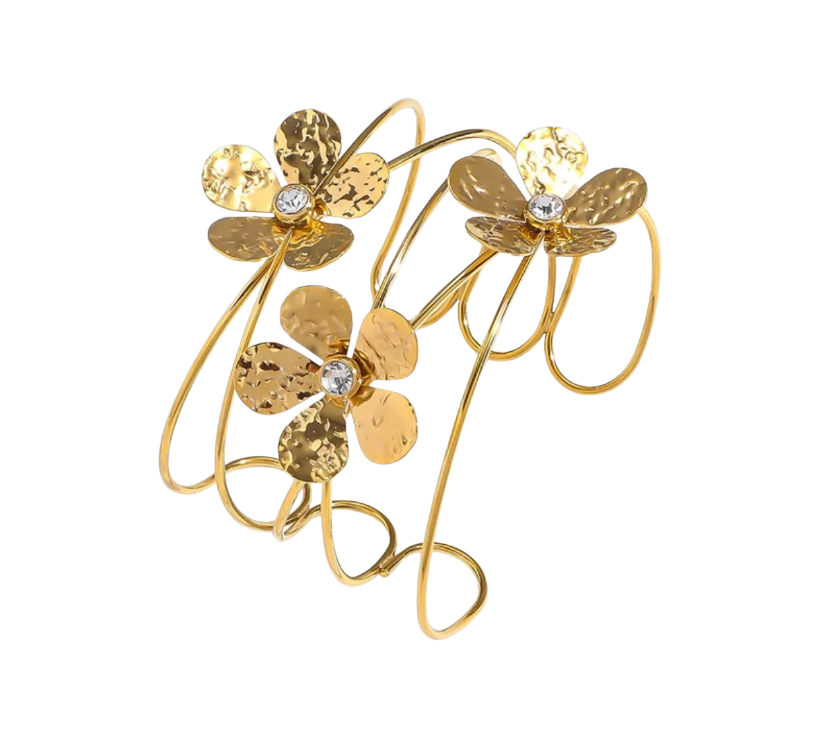Pulsera Flores Oro