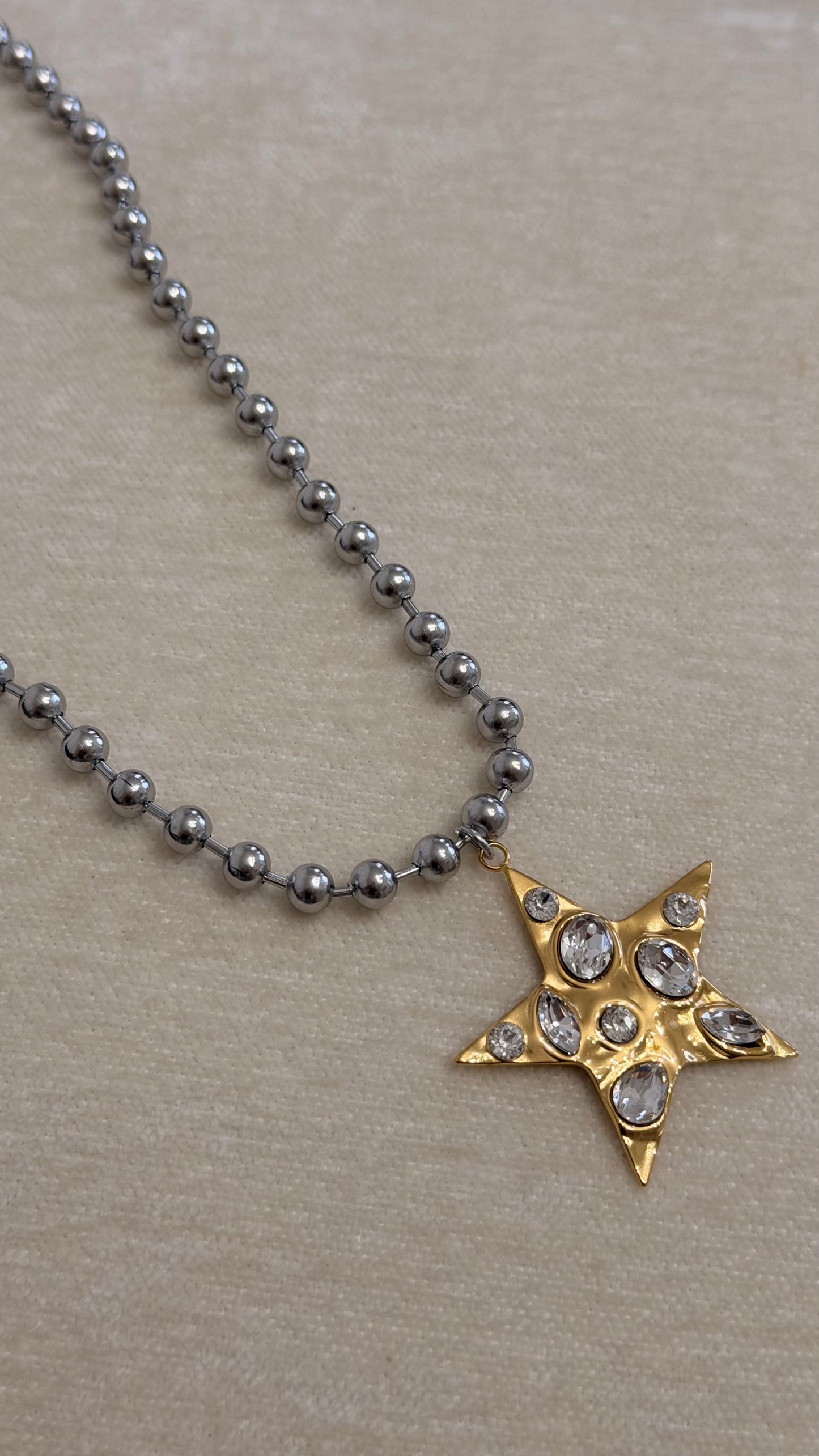 Collar Estrella Dos Tonos