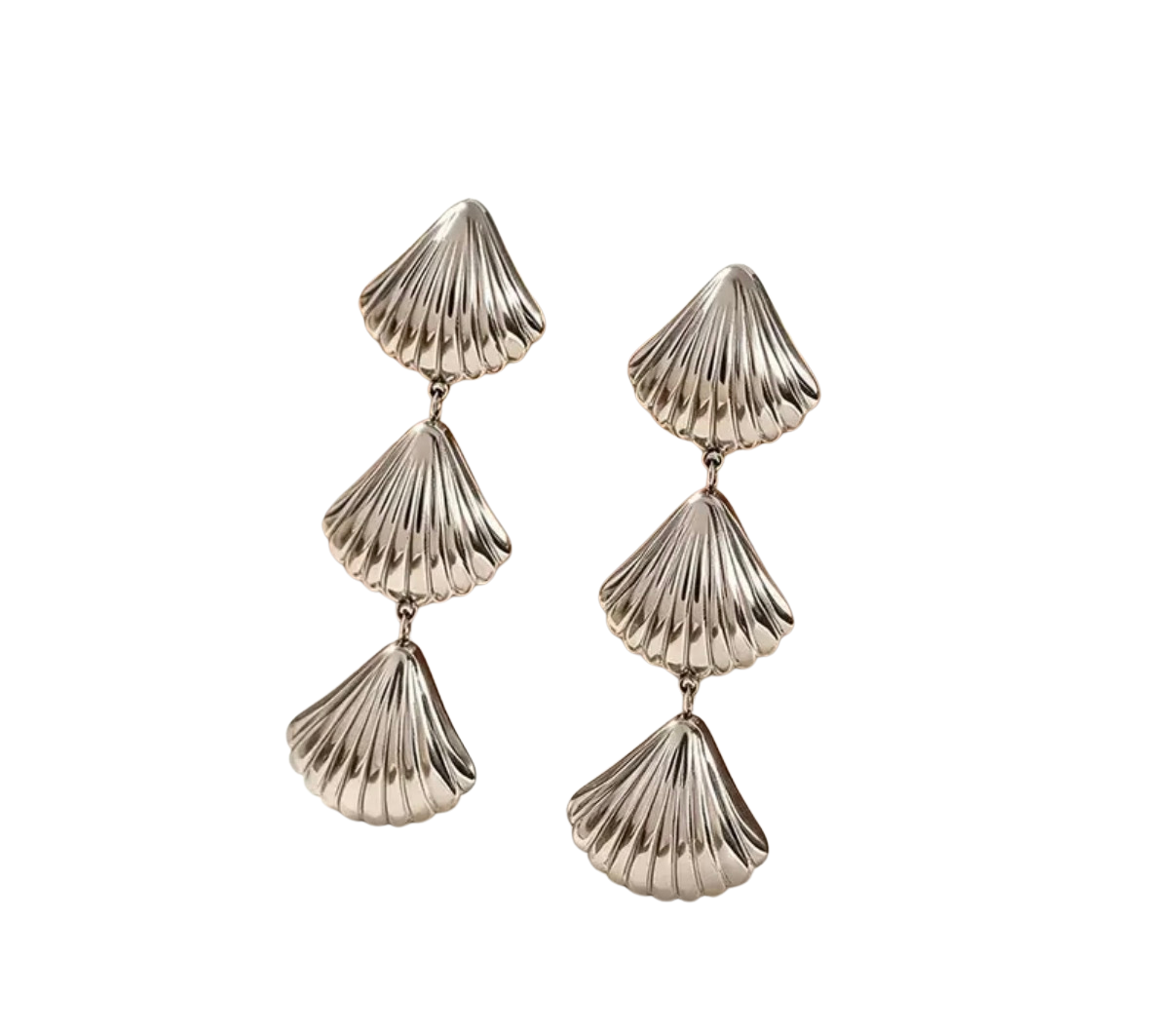 Aretes Shells Silver