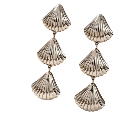 Aretes Shells Silver