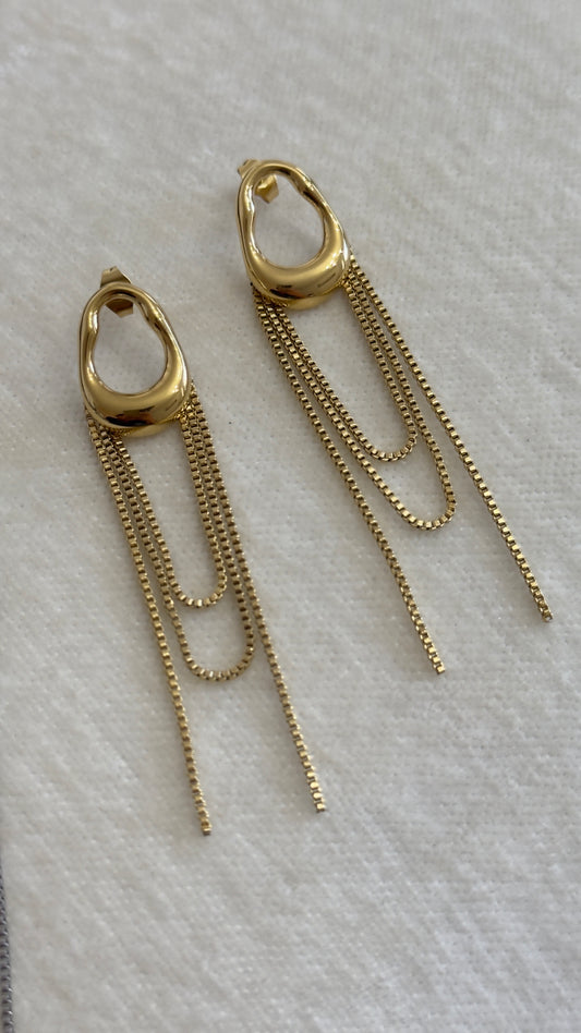 Aretes Cadenitas Oro