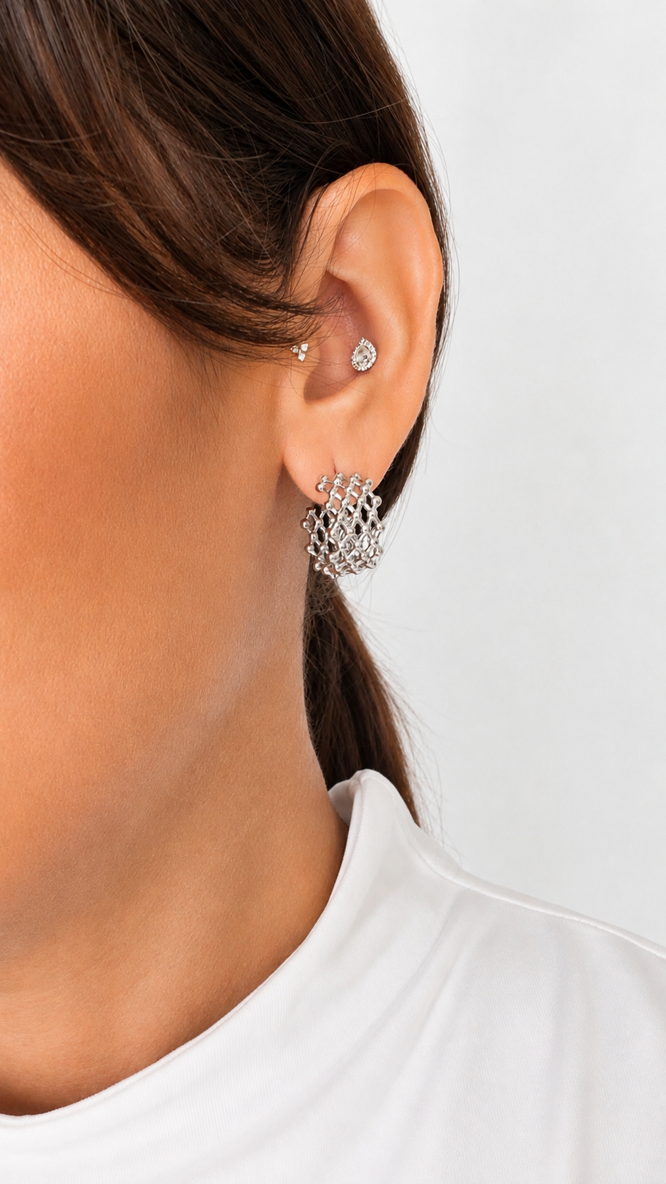 Aretes Mesh Silver
