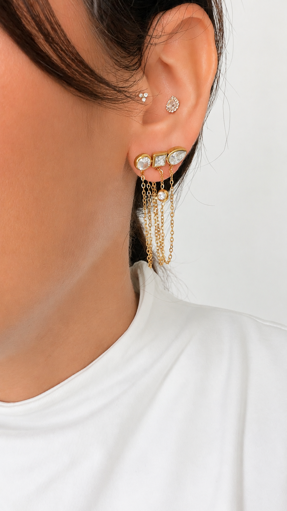 Aretes Drops and Chains