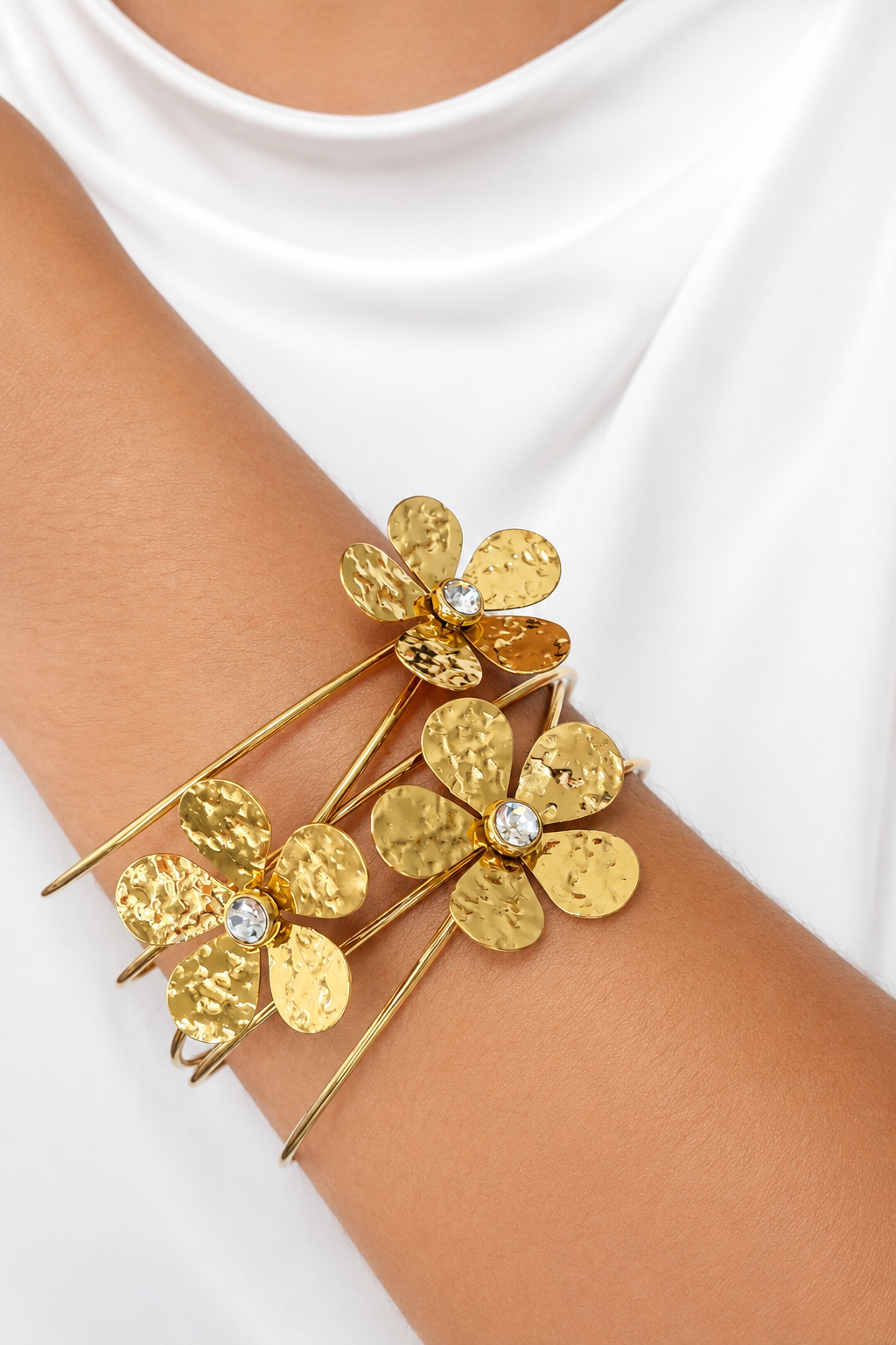 Pulsera Flores Oro