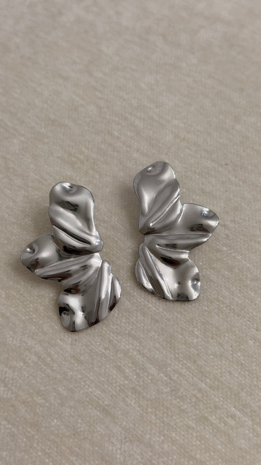 Aretes Pétalos Plata