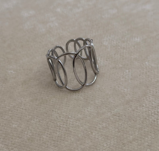 Sortija Circles Plateada