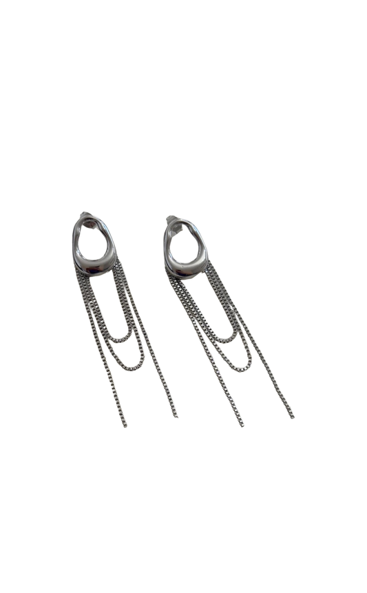 Aretes Cadenitas Plata