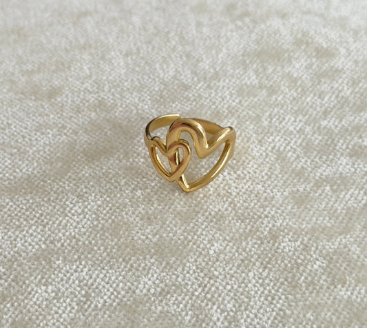 Sortija Dos Corazones Oro