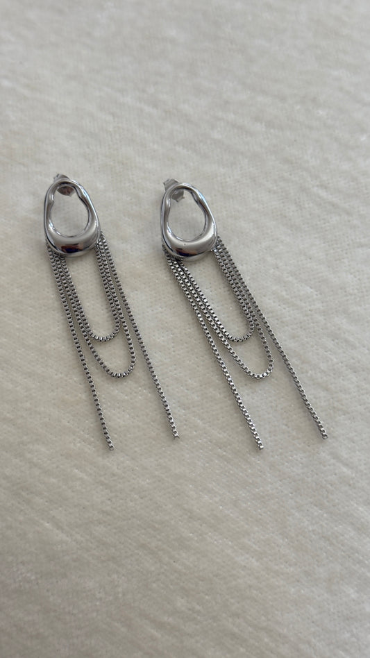 Aretes Cadenitas Plata
