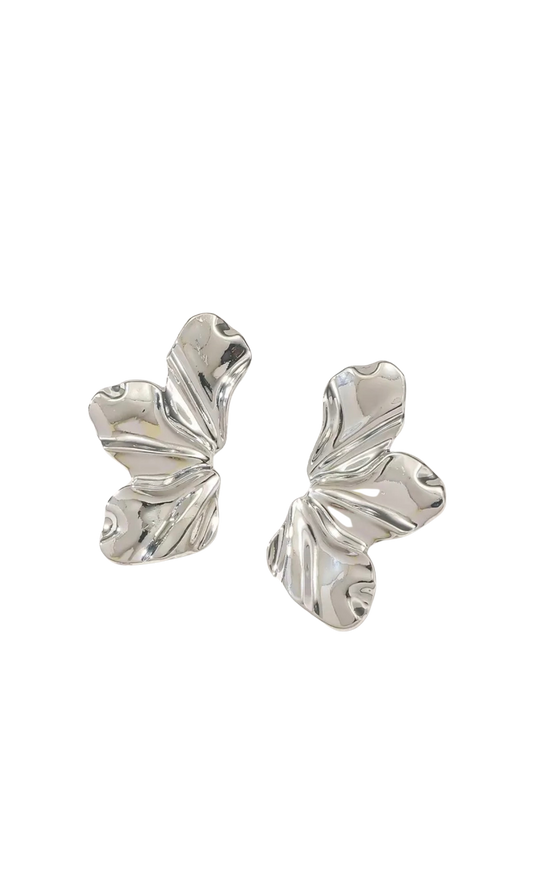 Aretes Pétalos Plata