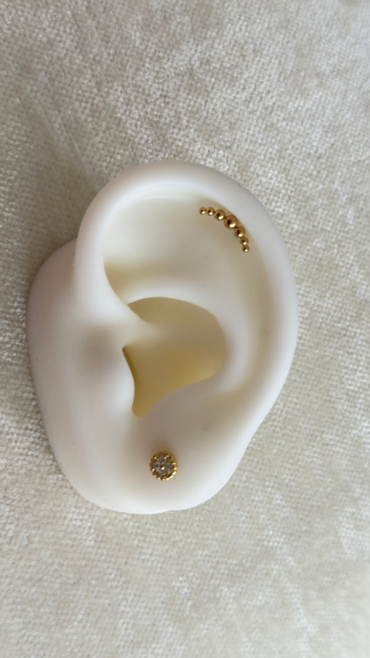 Aretes Bolitas Oro