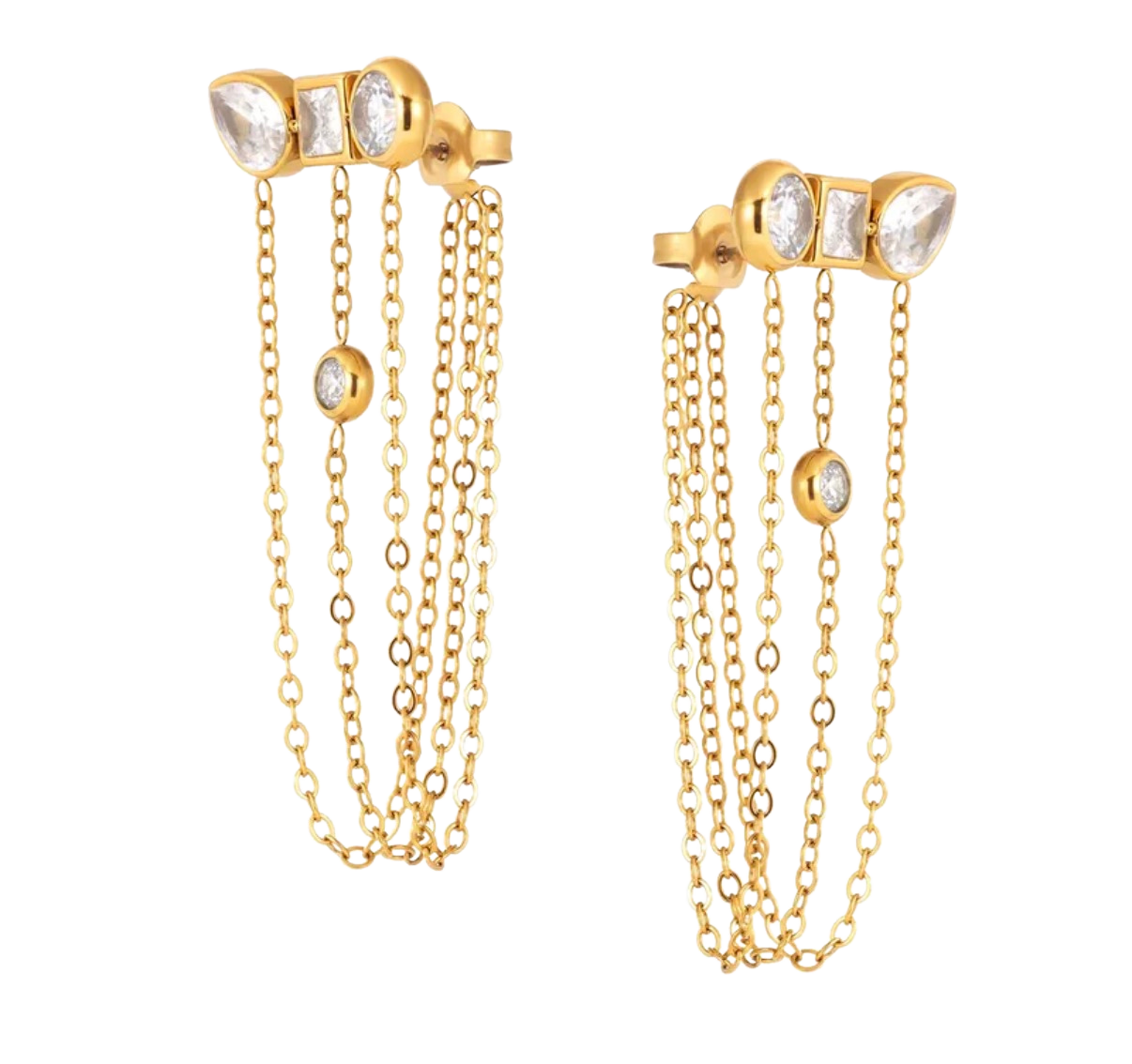 Aretes Drops and Chains