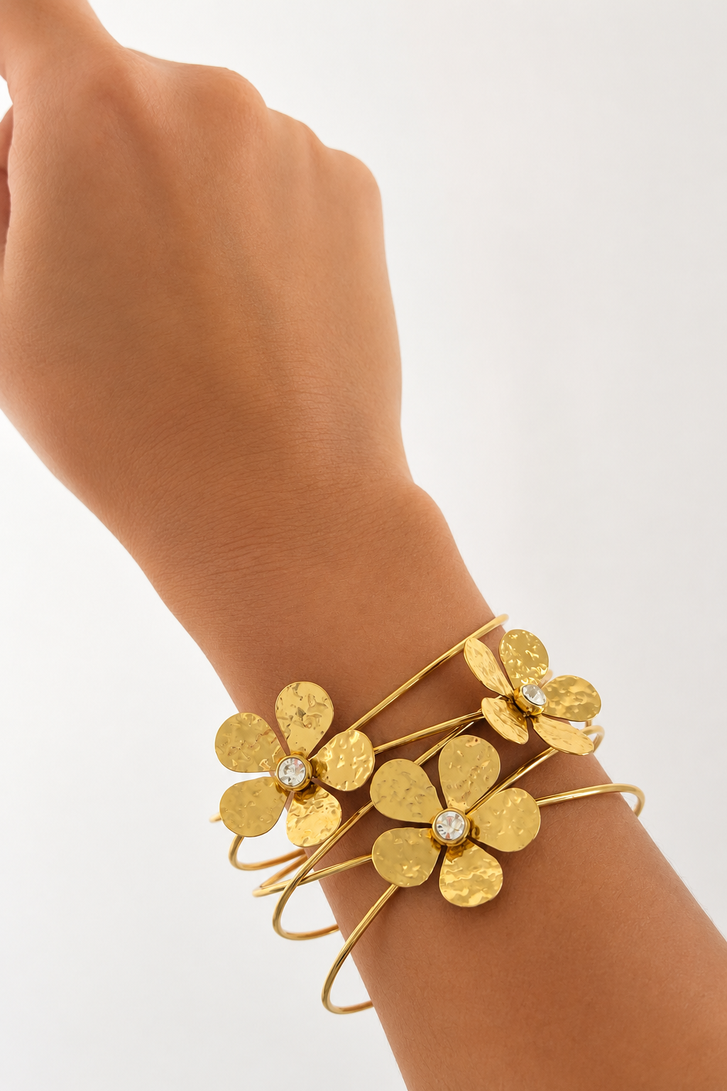 Pulsera Flores Oro