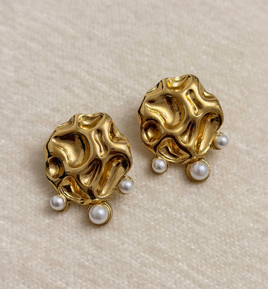 Aretes Pearls Buttons