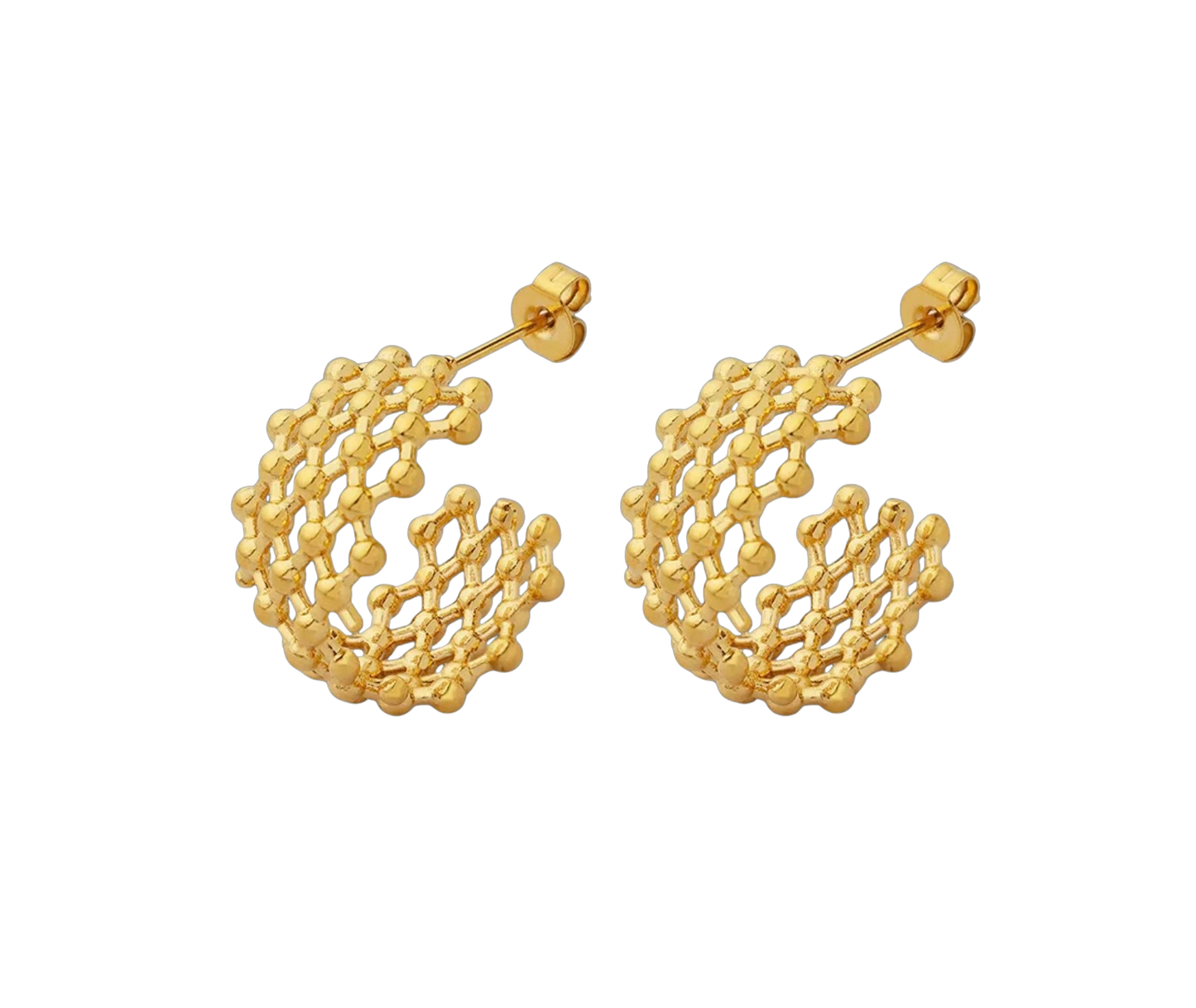 Aretes Mesh Gold