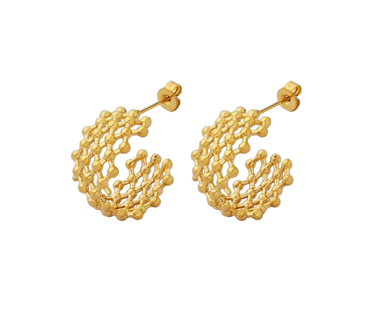 Aretes Mesh Gold