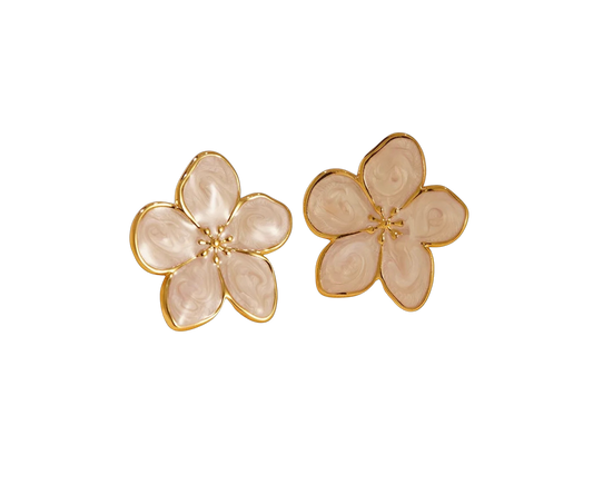 Aretes Milky White