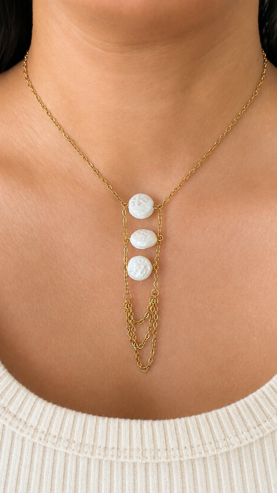 Collar Perlas Oro