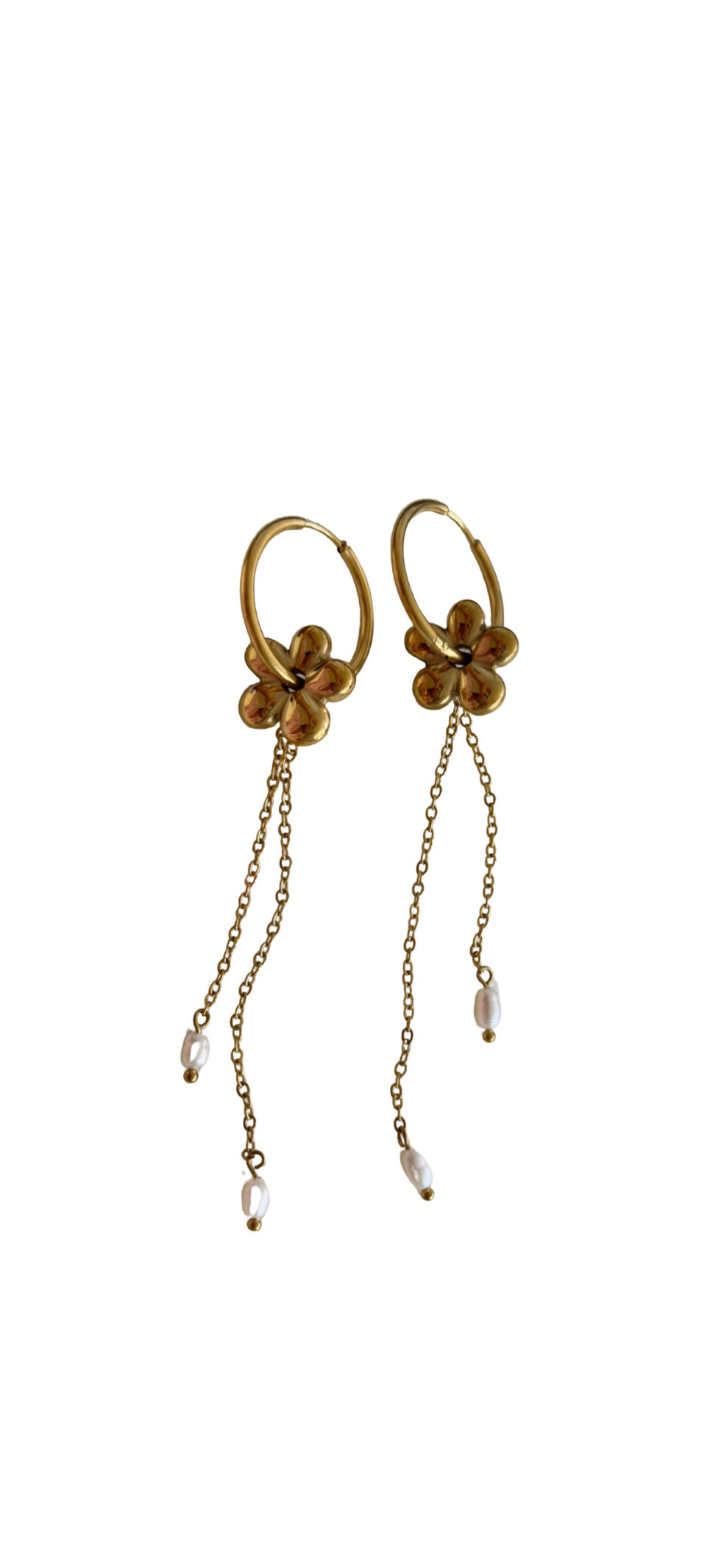 Aretes Flores y Perlitas