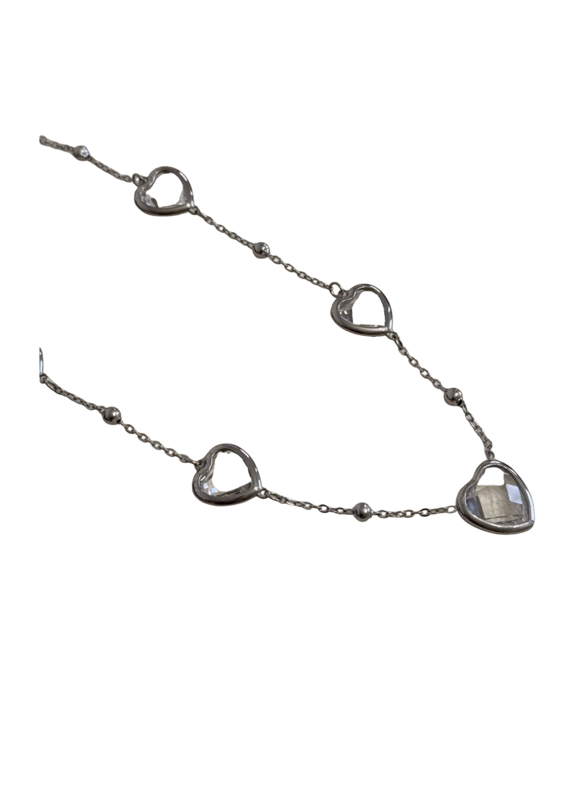 Collar Corazones Clear