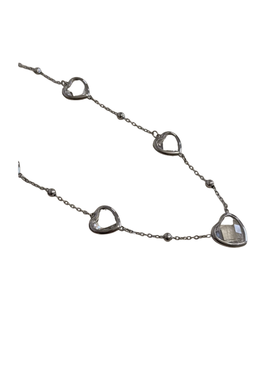 Collar Corazones Clear