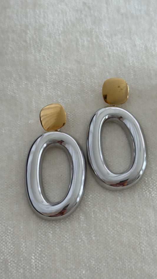 Aretes Bold Dos tonos