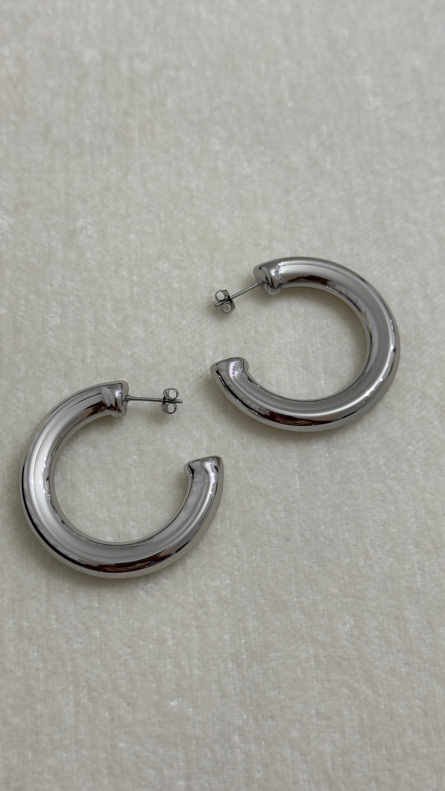 Aretes Hoops Plata