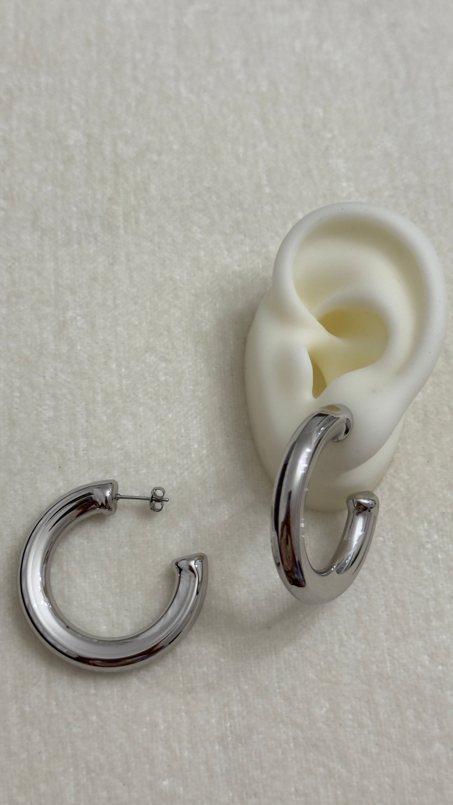Aretes Hoops Plata