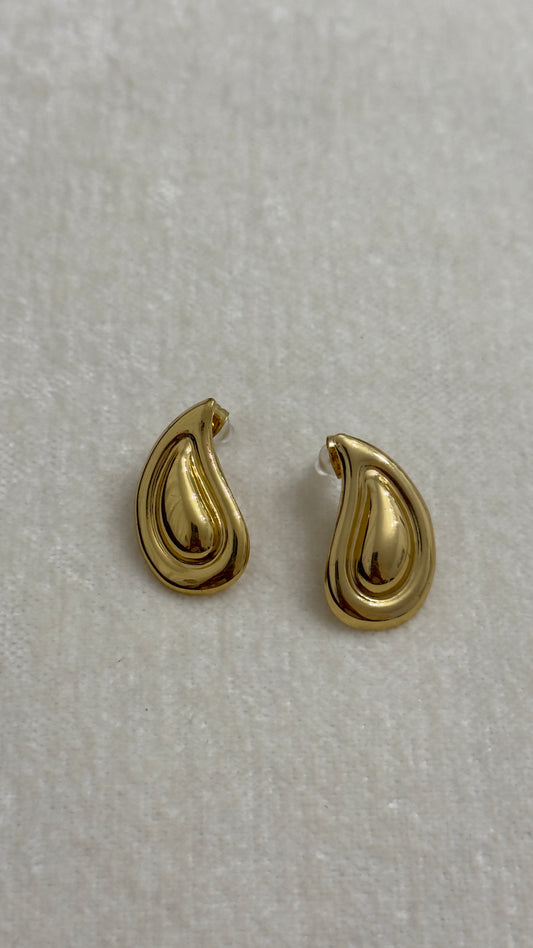 Aretes Gotas Doradas