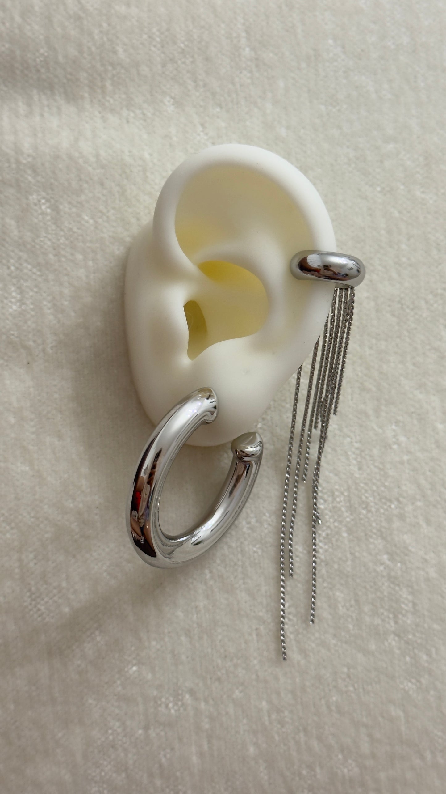 Ear Cuff Chains Plata