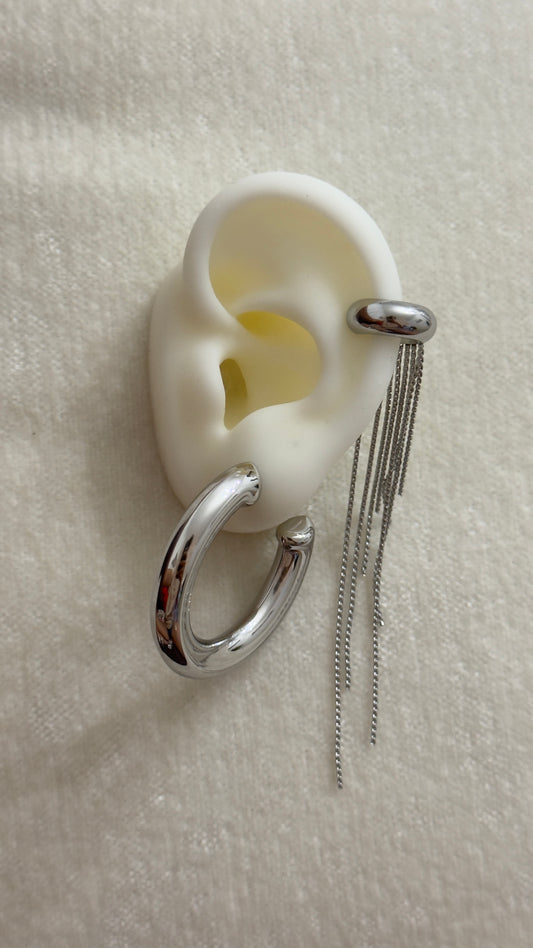 Ear Cuff Chains Plata