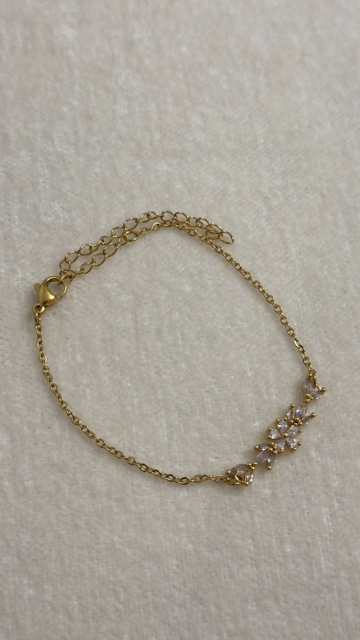 Pulsera Flores oro
