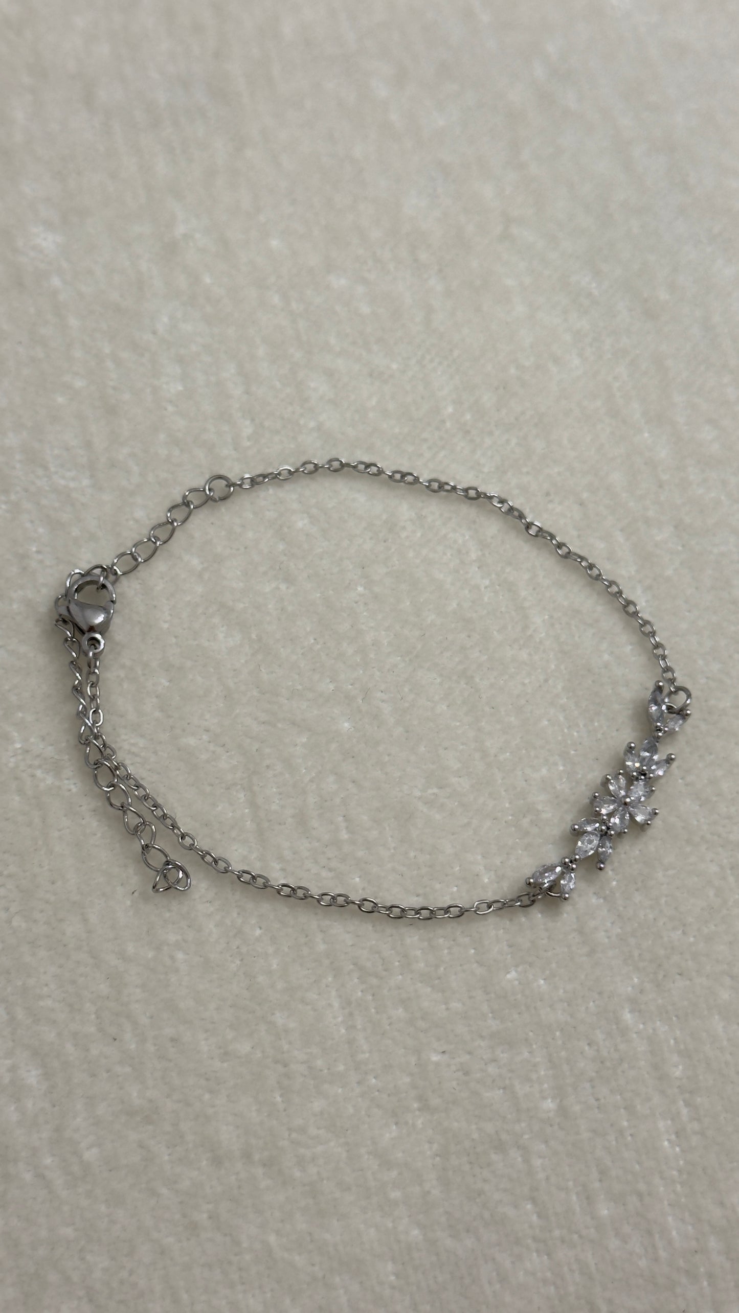 Pulsera Flores Plata