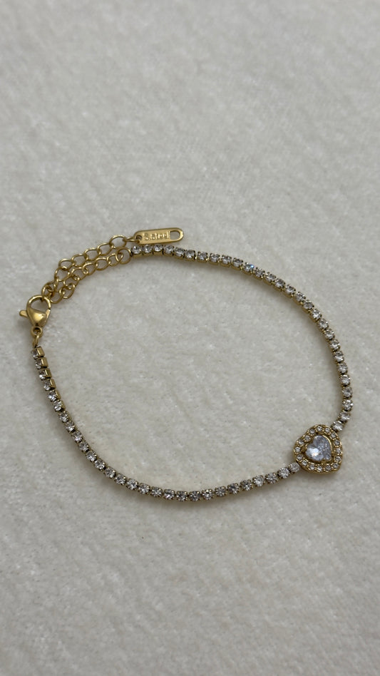 Pulsera Tennis Corazon