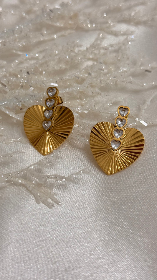 Aretes Heart Leaf