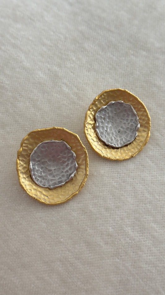 Aretes Dos Tonos Matte