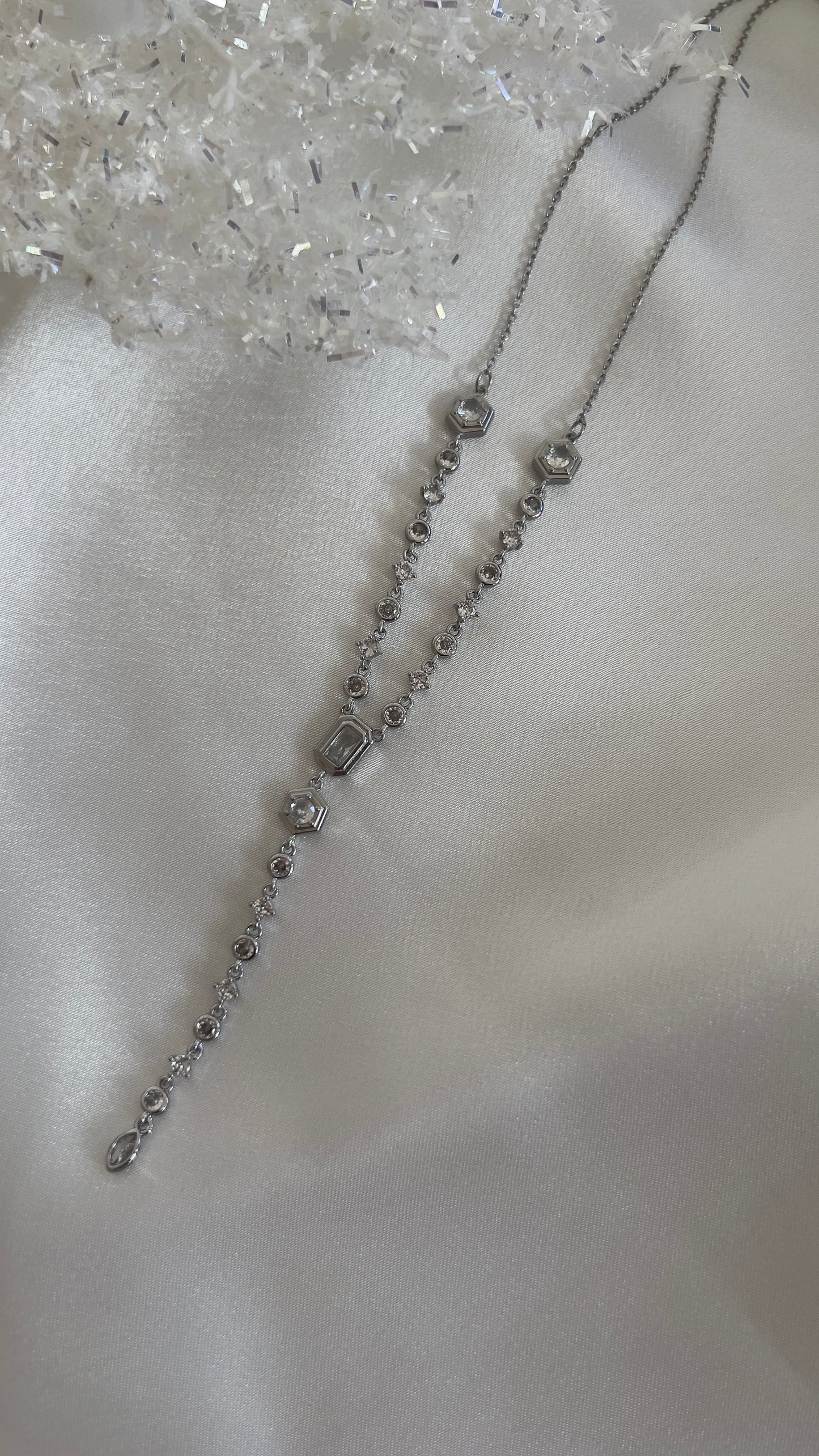 Collar Lariat Silver